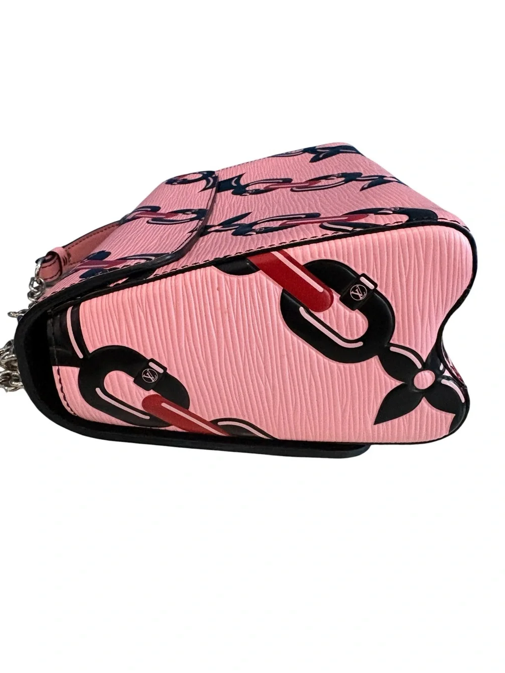 Louis Vuitton Flower Twist Shoulder Bag with Silver Hardware